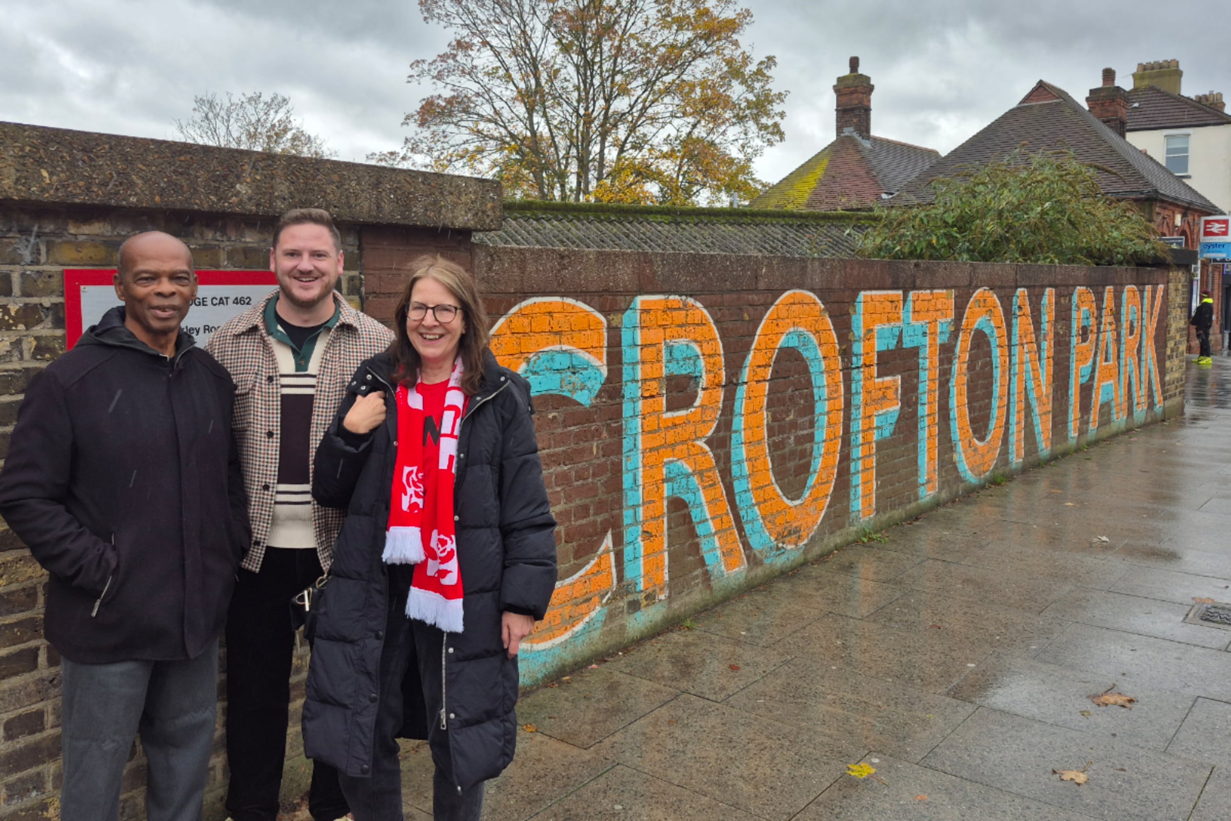 Alex Brooks with fellow councillor candidates in Crofton Park